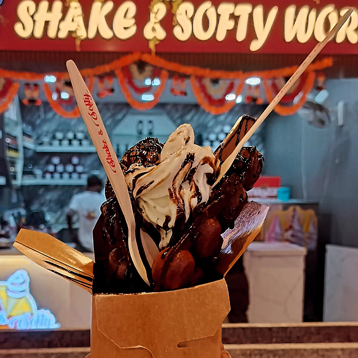 Chocolate softy in a cup from Shake and Softy World at Shivansh Food Park